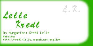 lelle kredl business card